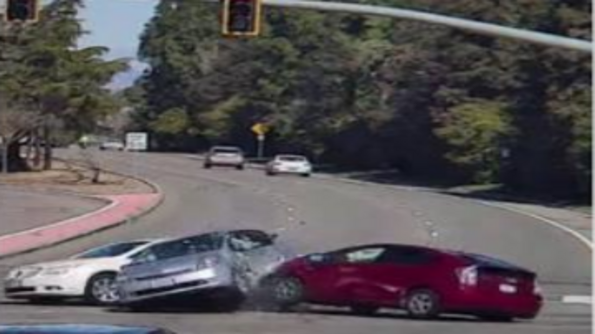 View of car accident from northbound Friant Road at Shepherd Avenue intersection. View of car accident from northbound Friant Road at Shepherd Avenue intersection.